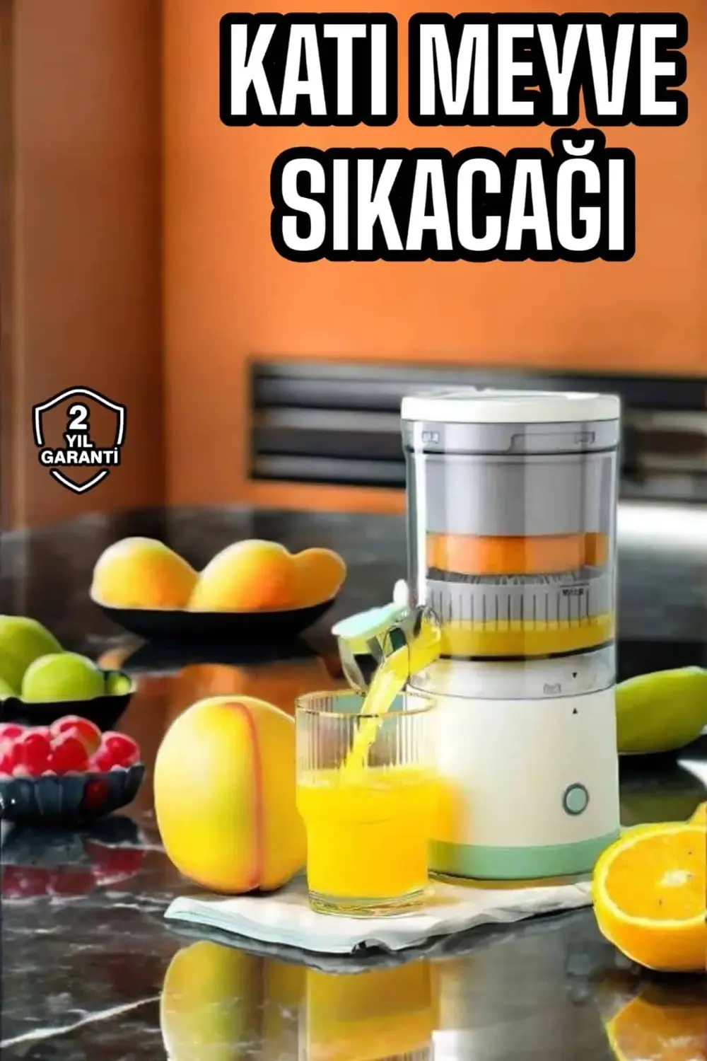 Meyve Sıkacağı USB Şarjlı Taşınabilir Çift Bıçaklı Güvenlik Kilid