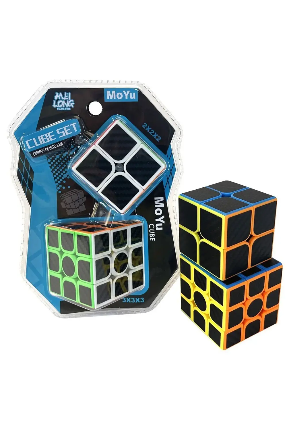 MF9323 MOYU 3X3 2X2 FİBER KARBON KÜP SET