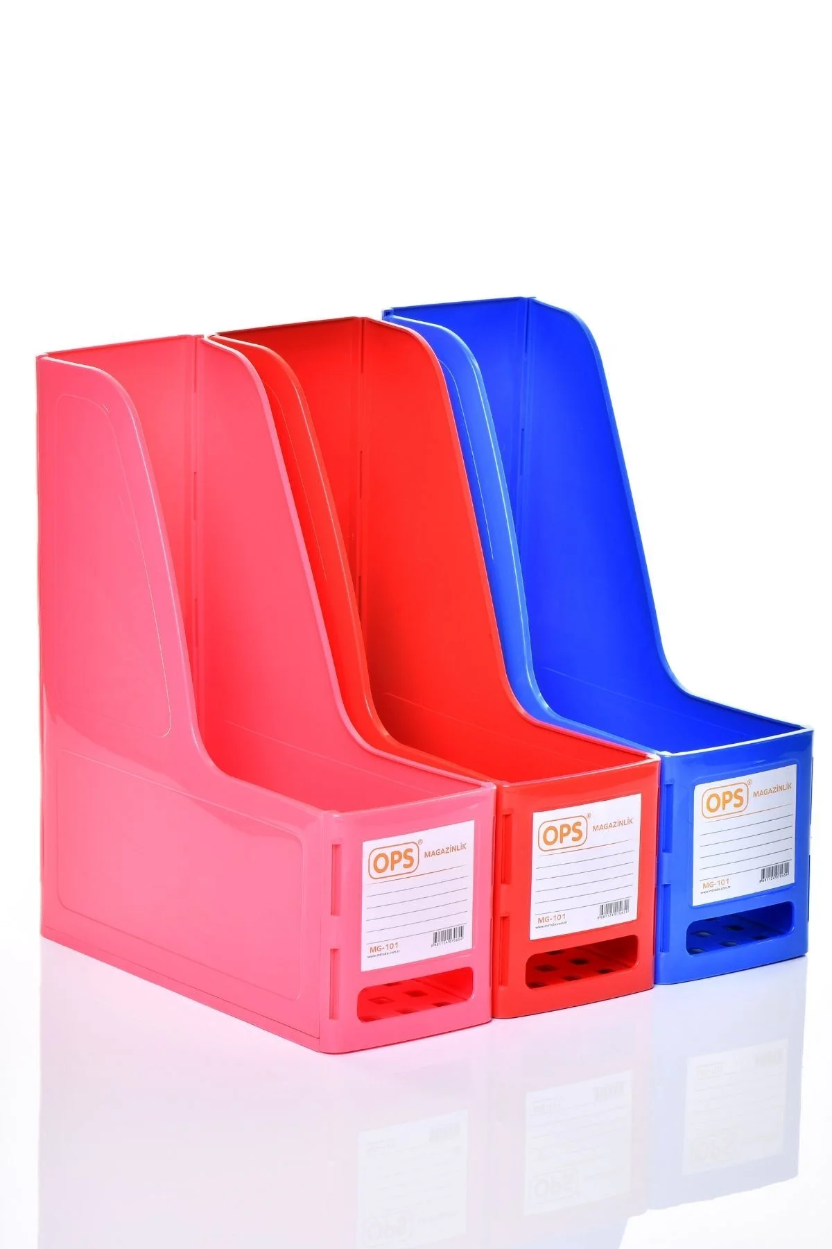 MG 101 9 FARKLI RENK A4 DEMONTE PLASTİK DİKEY MAGAZİNLİK KLASÖR ARŞİV KUTUSU ORGANİZER DEPOLAMA - Görsel 5