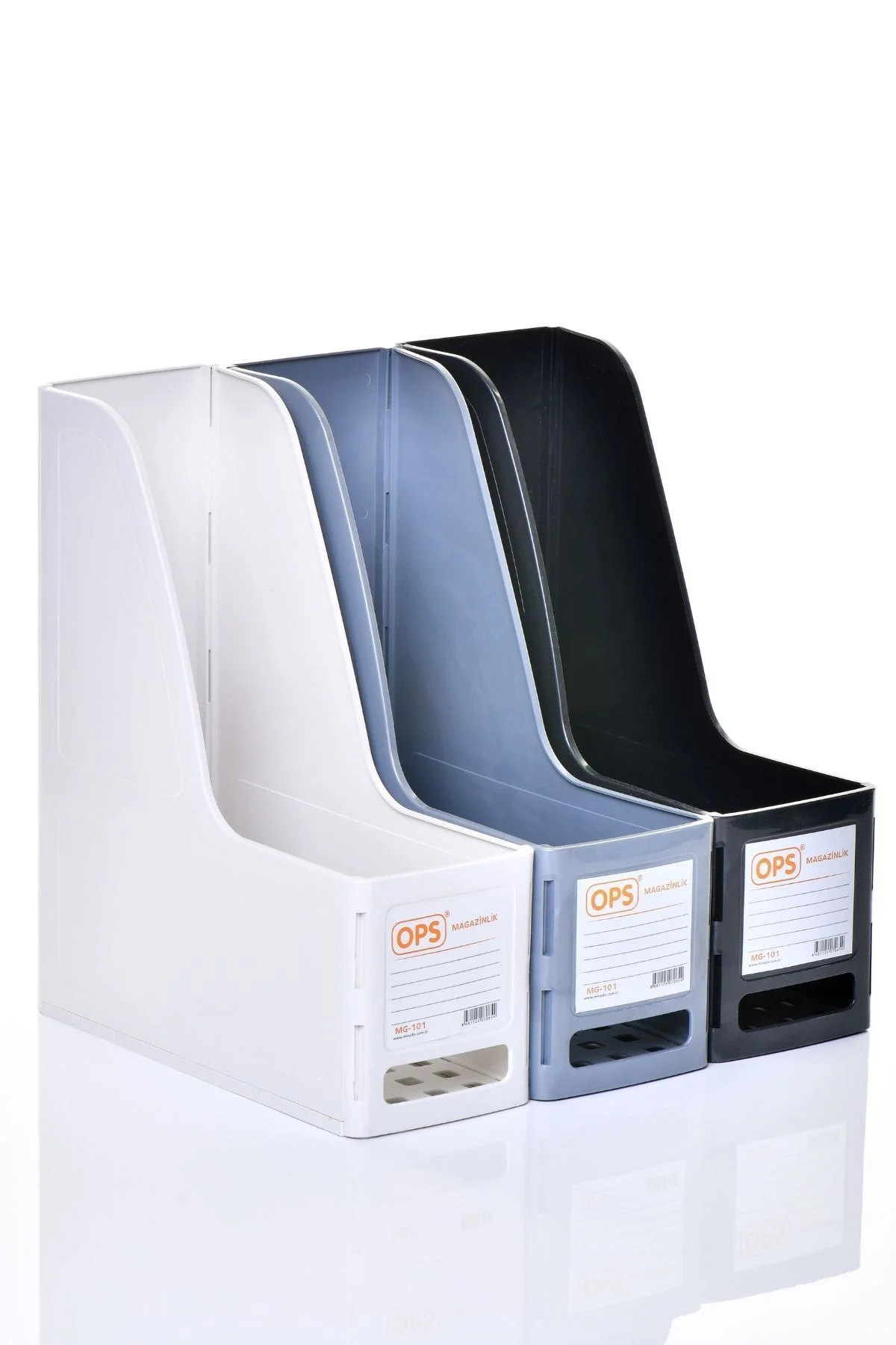 MG 101 9 FARKLI RENK A4 DEMONTE PLASTİK DİKEY MAGAZİNLİK KLASÖR ARŞİV KUTUSU ORGANİZER DEPOLAMA - Görsel 6