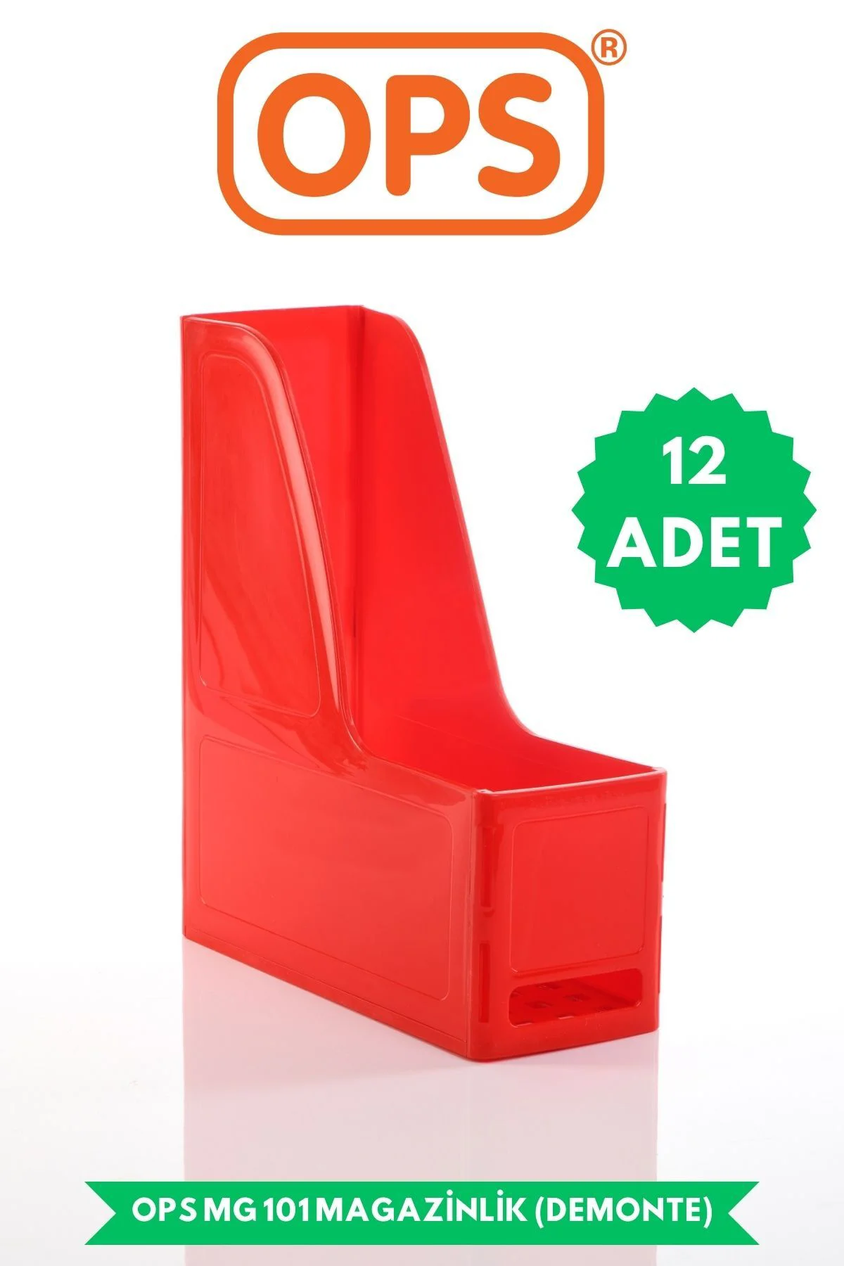 MG 101 A4 DEMONTE 12'Lİ PLASTİK DİKEY MAGAZİNLİK KLASÖR ARŞİV KUT