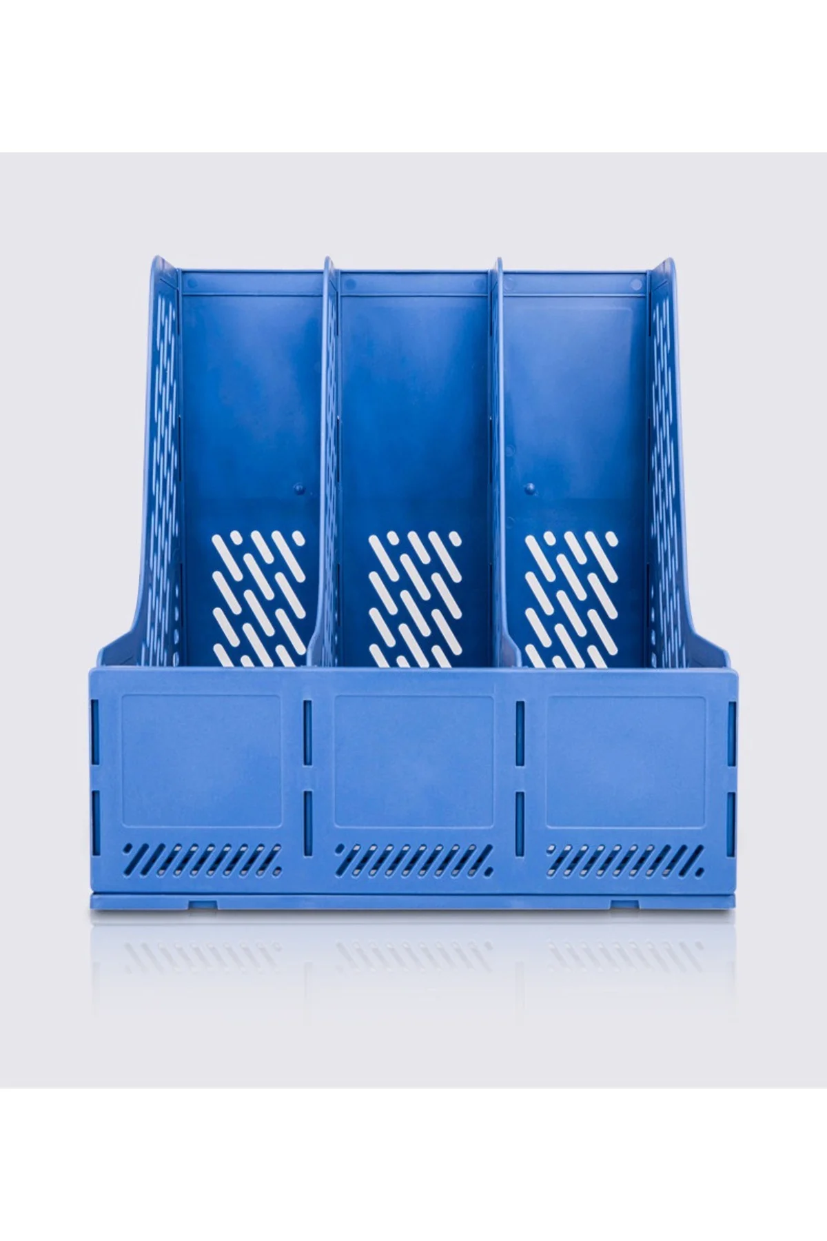 MG 113 Mavi 3 Bölmeli Magazinlik Dosya Düzenleyici Dergi Klasör S