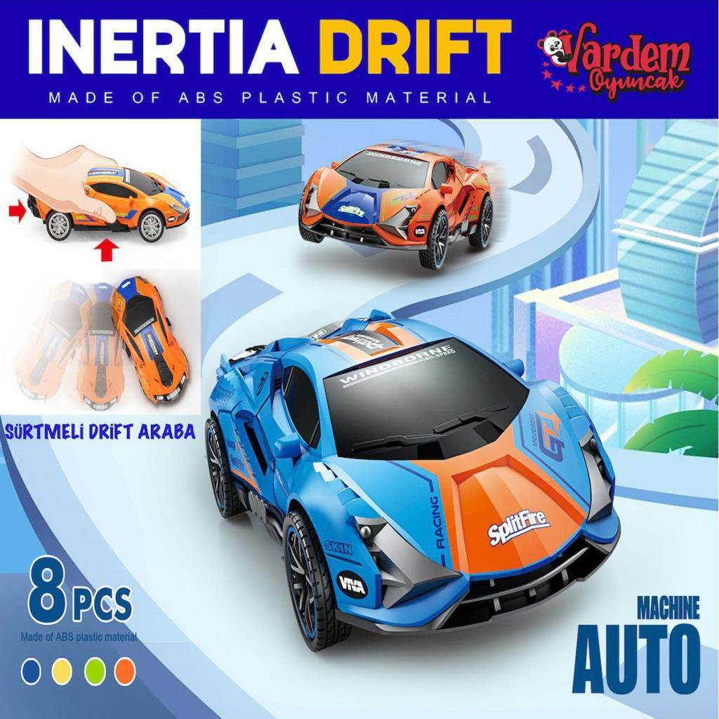 MG-D400-47 Sürtmeli Renkli Drift Arabası Oyuncak