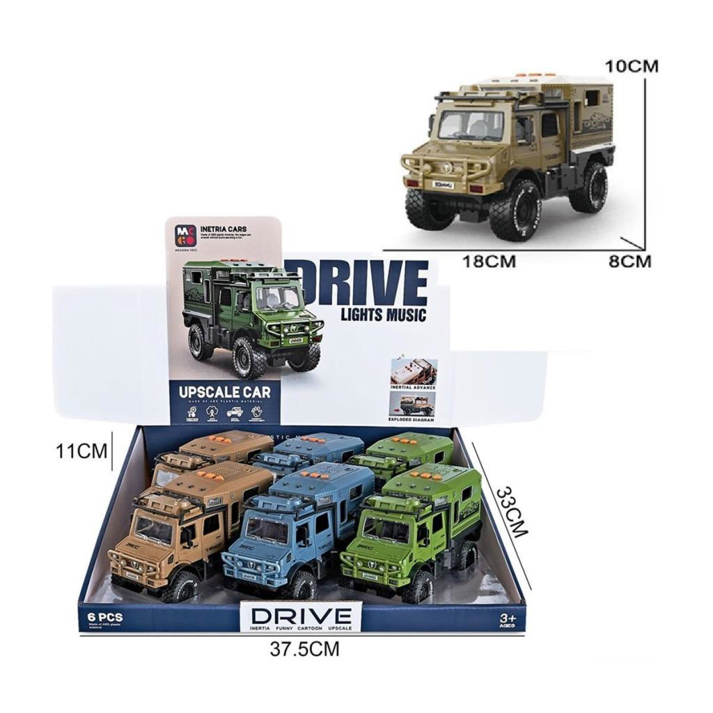 MG-D700-02 Sürtmeli Işıklı Müzikli LüOff-Road Karavan Oyuncak
