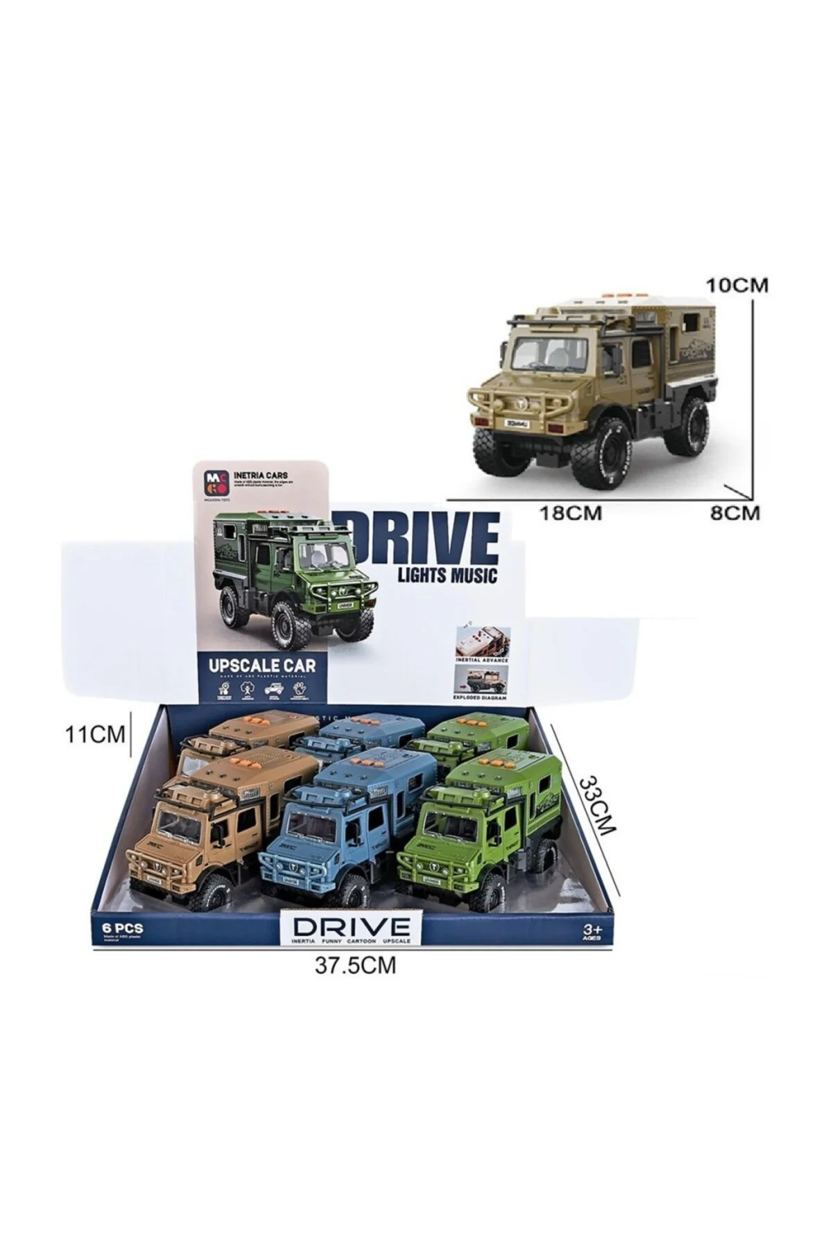 MG-D700-02 Sürtmeli Işıklı Müzikli Lüks Off-Road Karavan -Vardem Oyuncak