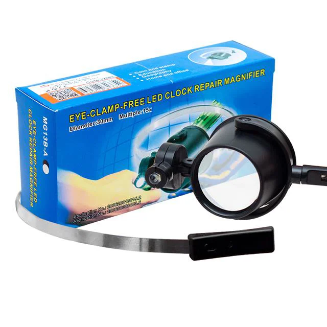 MG13B-A Göze Takılan Tip 30 Mm Çaplı 15X Büyütmeli Led Aydınlatmalı Büyüteç