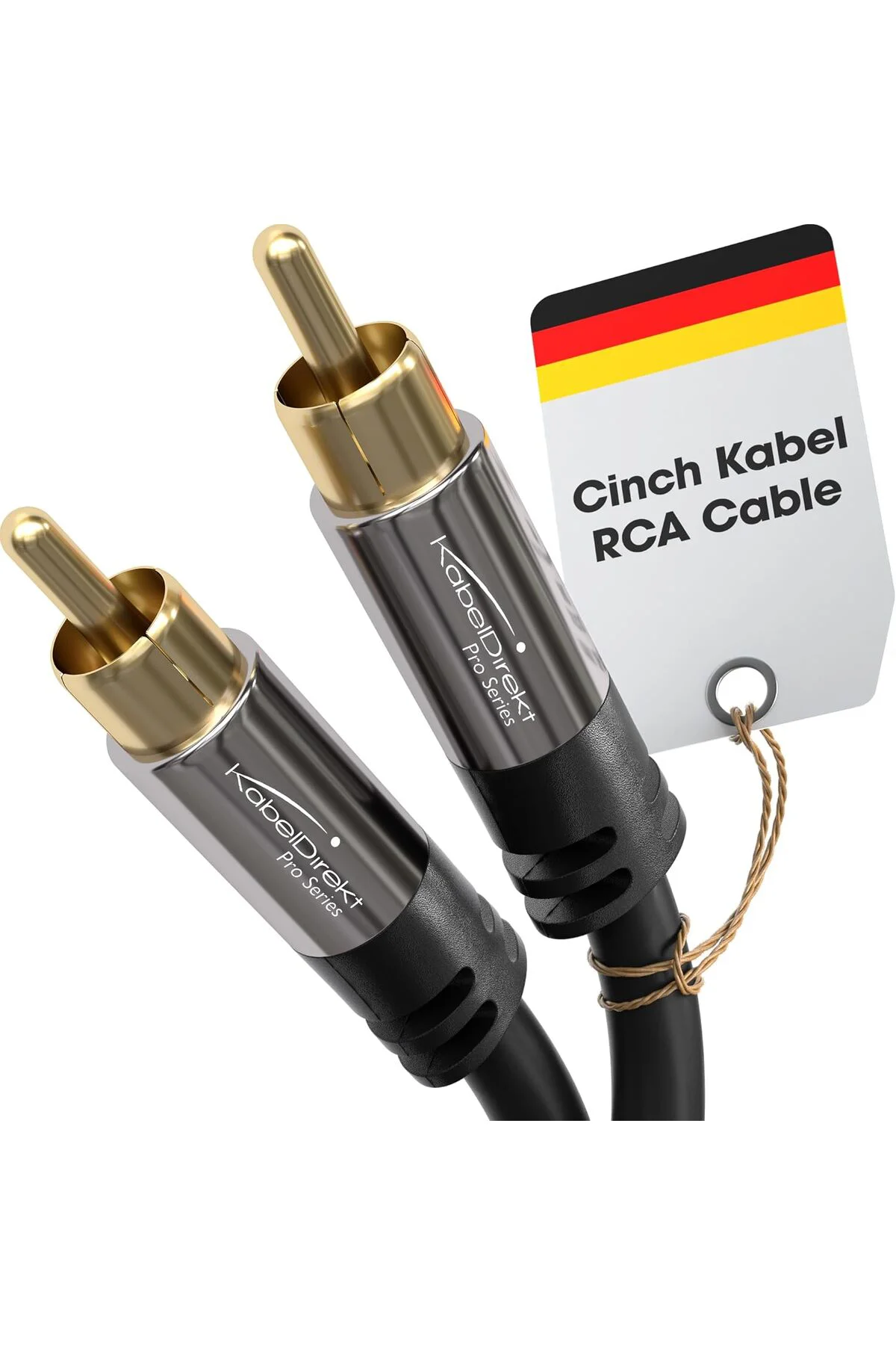 mhtshop – 3m – Cinch derin bas hoparlör kablosu, 1x1 Cinch/RCA, s