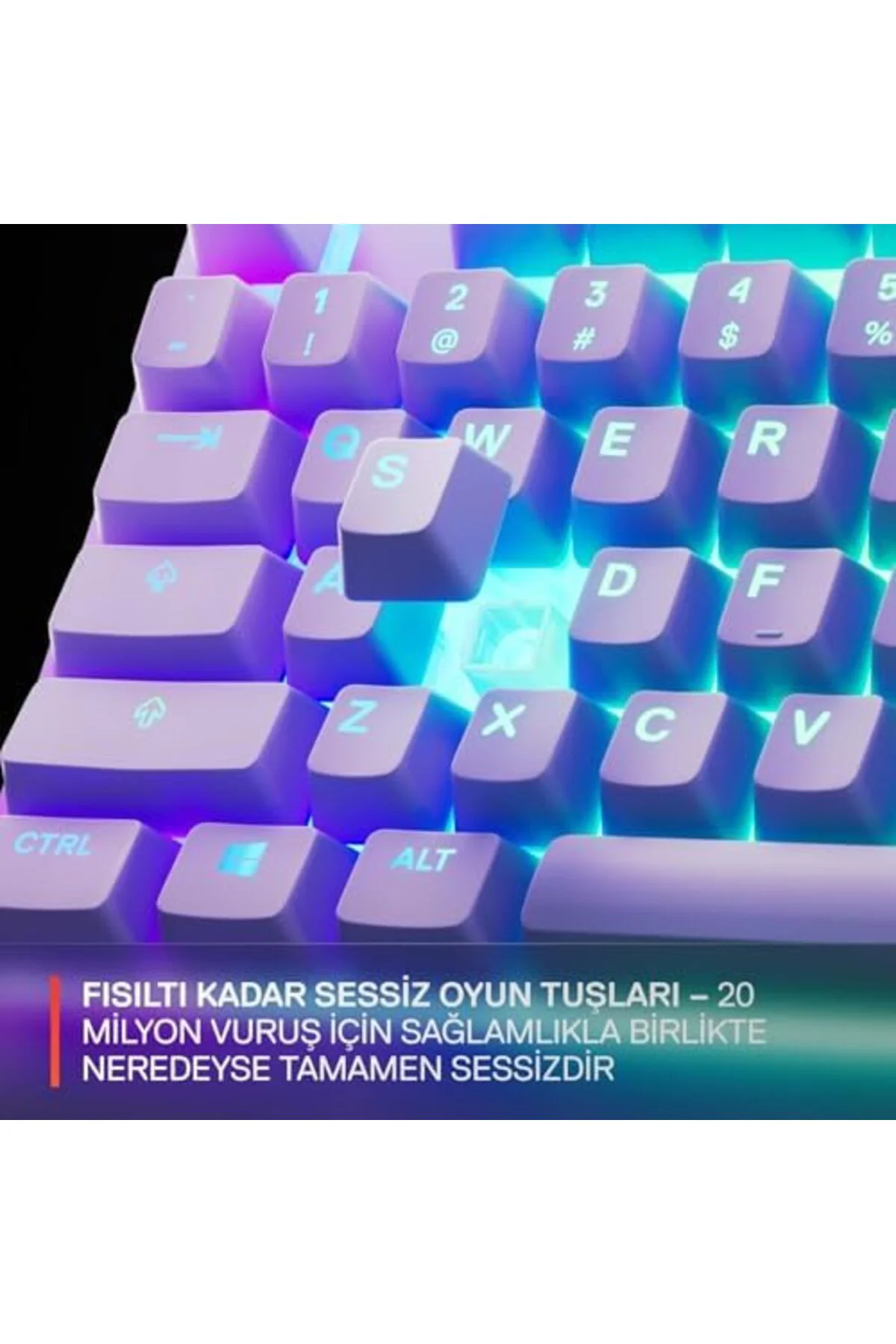 mhtshop Apex 3 TKL RGB Suya ve Toza Dayanıklı Türkçe Gaming Klavy