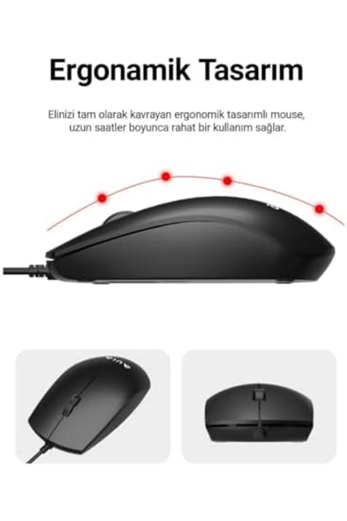 mhtshop Aula AC101 Kablolu Türkçe Q Klavye ve 1200 DPI Optik Mous