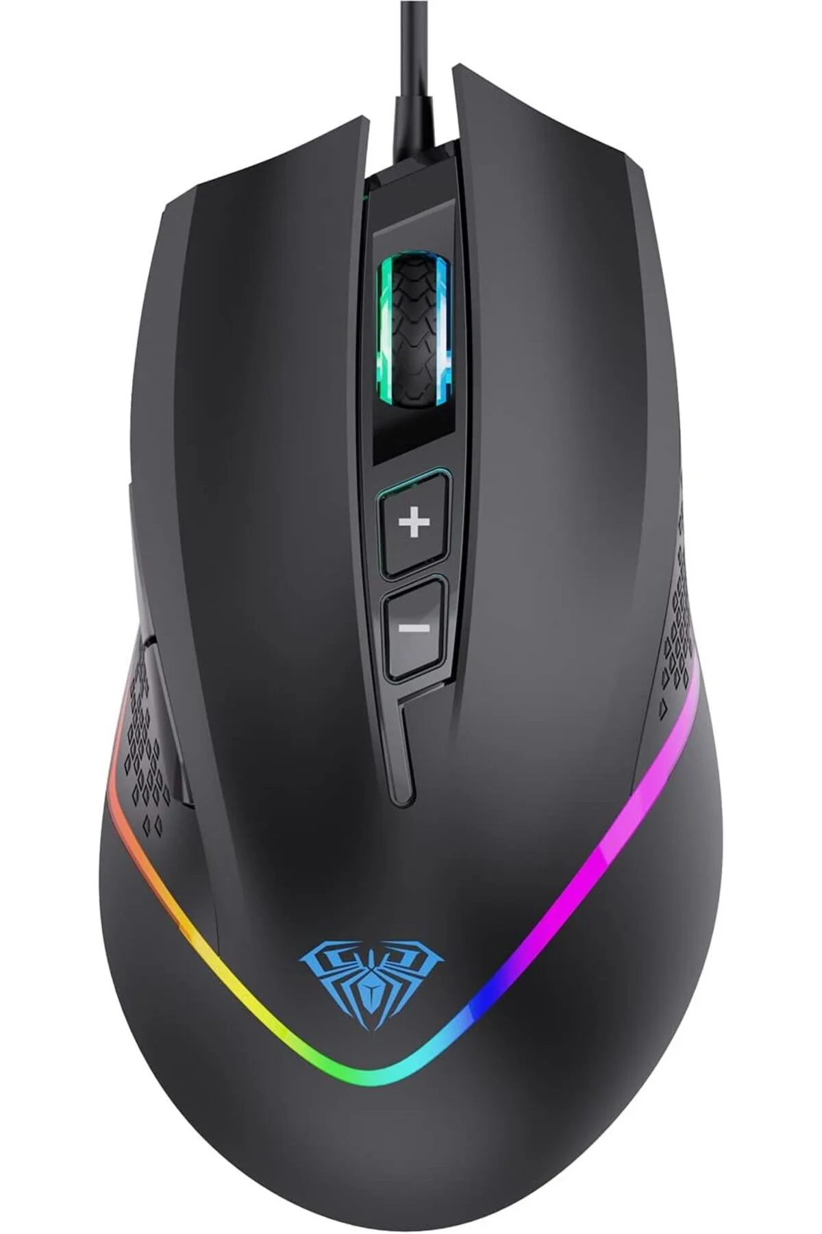 mhtshop AULA F805 6400DPI RGB 7 Tuşlu Makro Optik Oyuncu Mouse, S