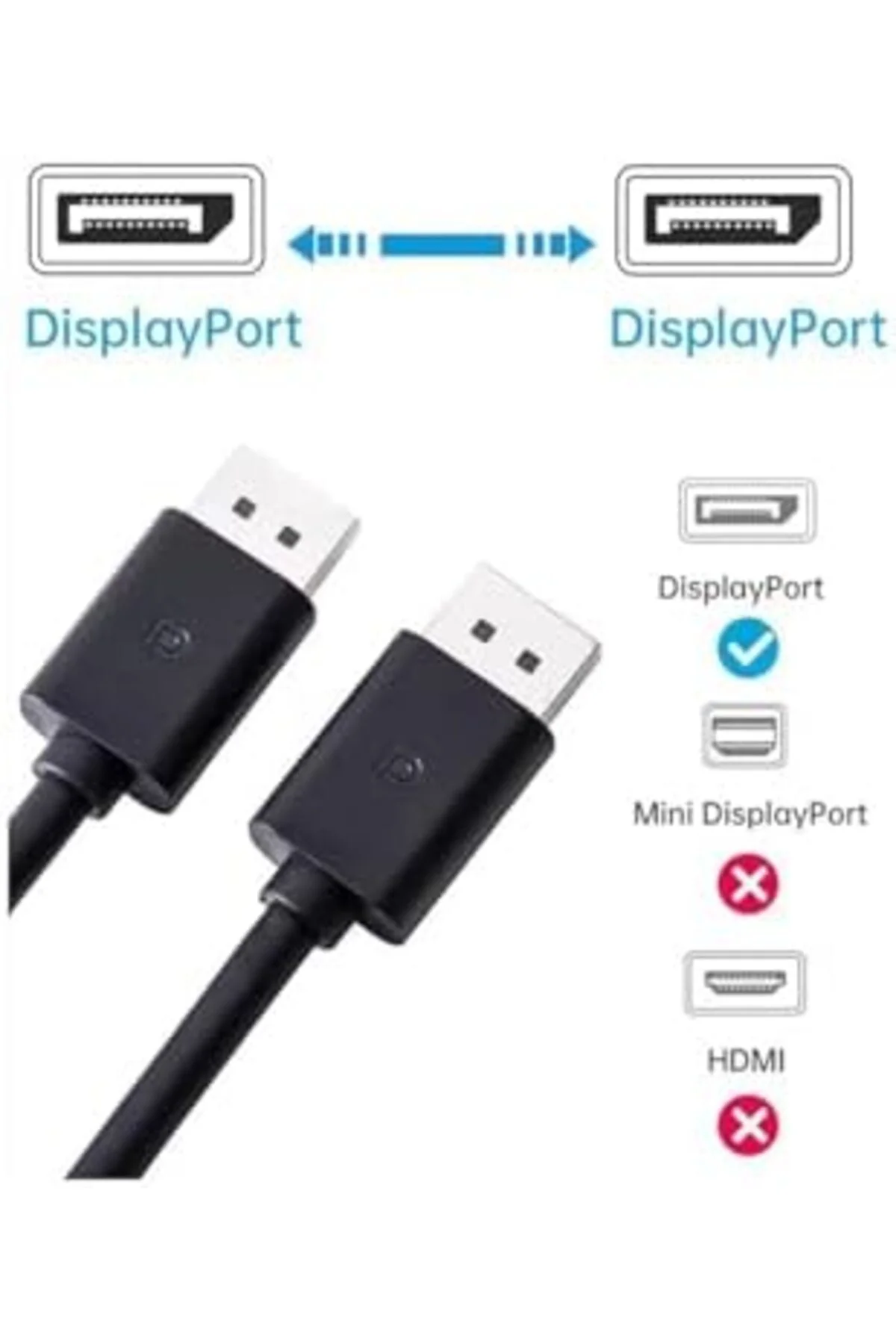 mhtshop Dp2 Display to Display Kablo 4K (60Hz) 1.2 V (1.8m) - 4K 