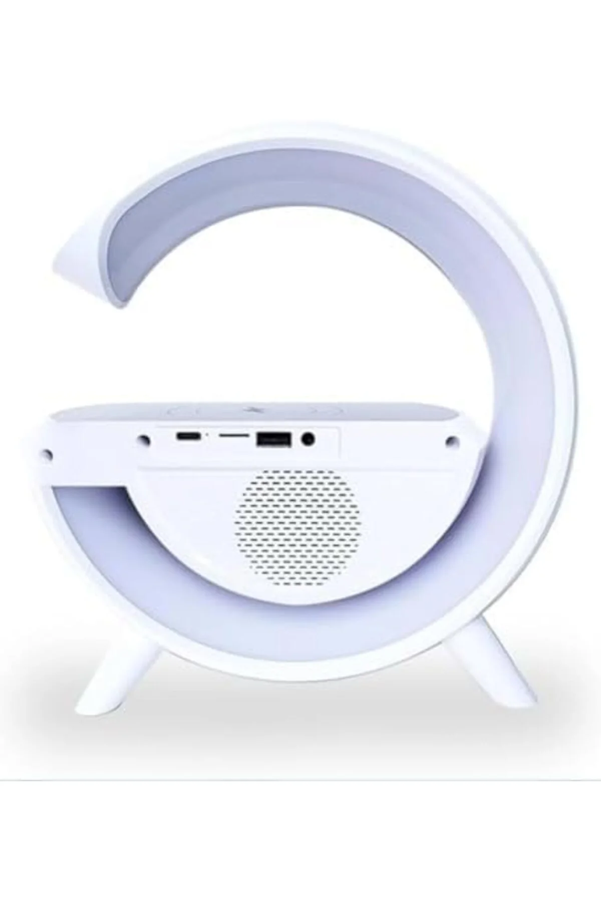 mhtshop LED Işıklı Kablosuz Şarjlı Bluetooth Hoparlörlü Alarm Saa