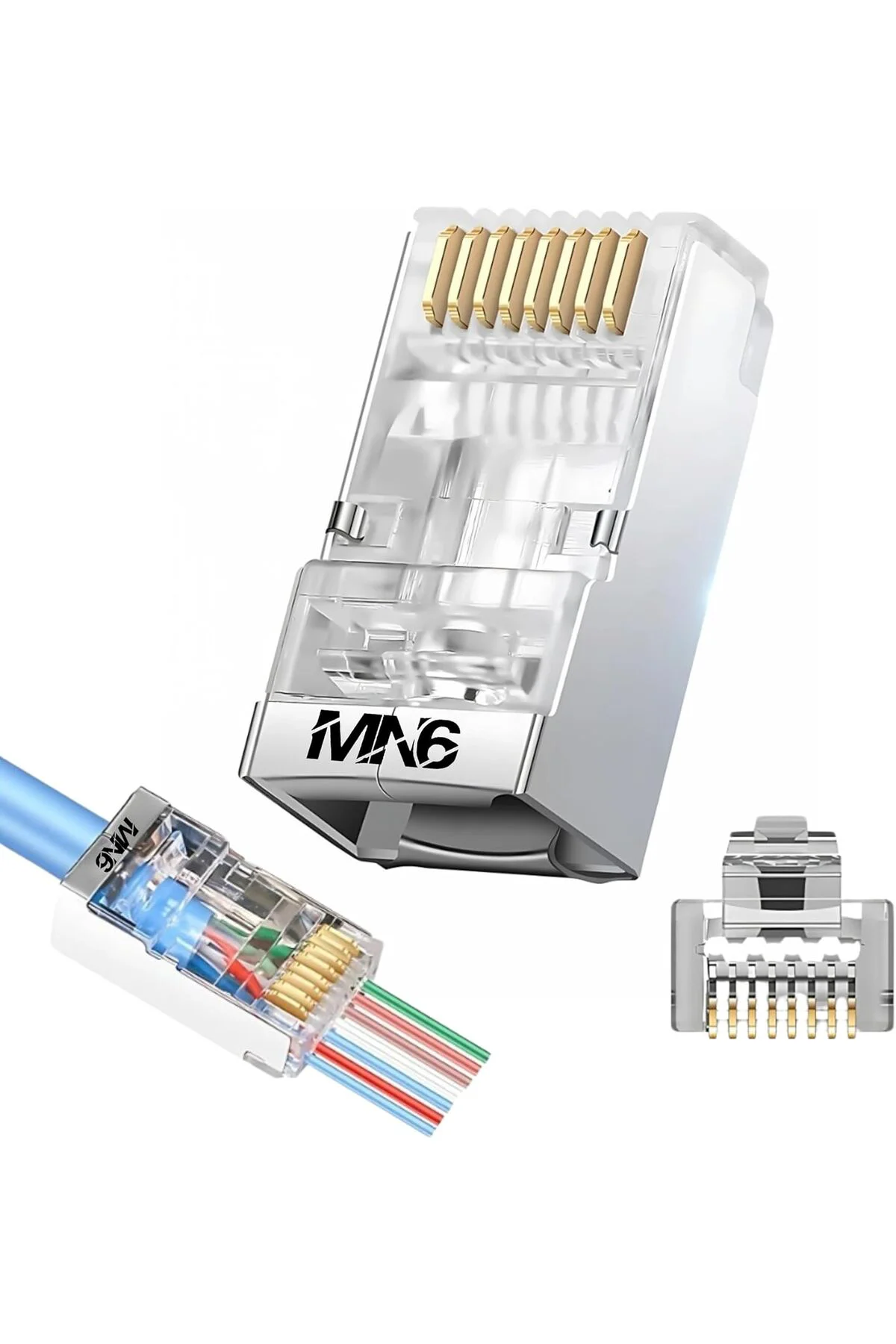 mhtshop MN6 M117XF Cat6 jack/35 Adet-Metal EZ/Yeni Nesil rj45 cat