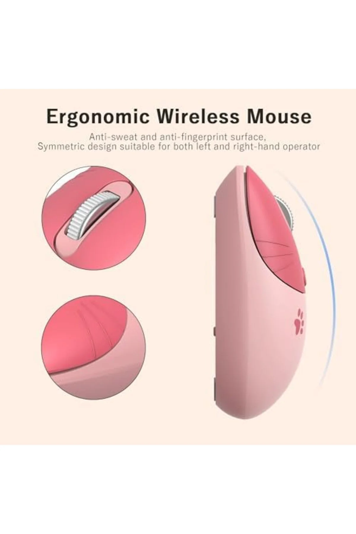 mhtshop Mofii Mouse Renkli Kedi Tasarım Kablosuz Sessiz Bilgisaya