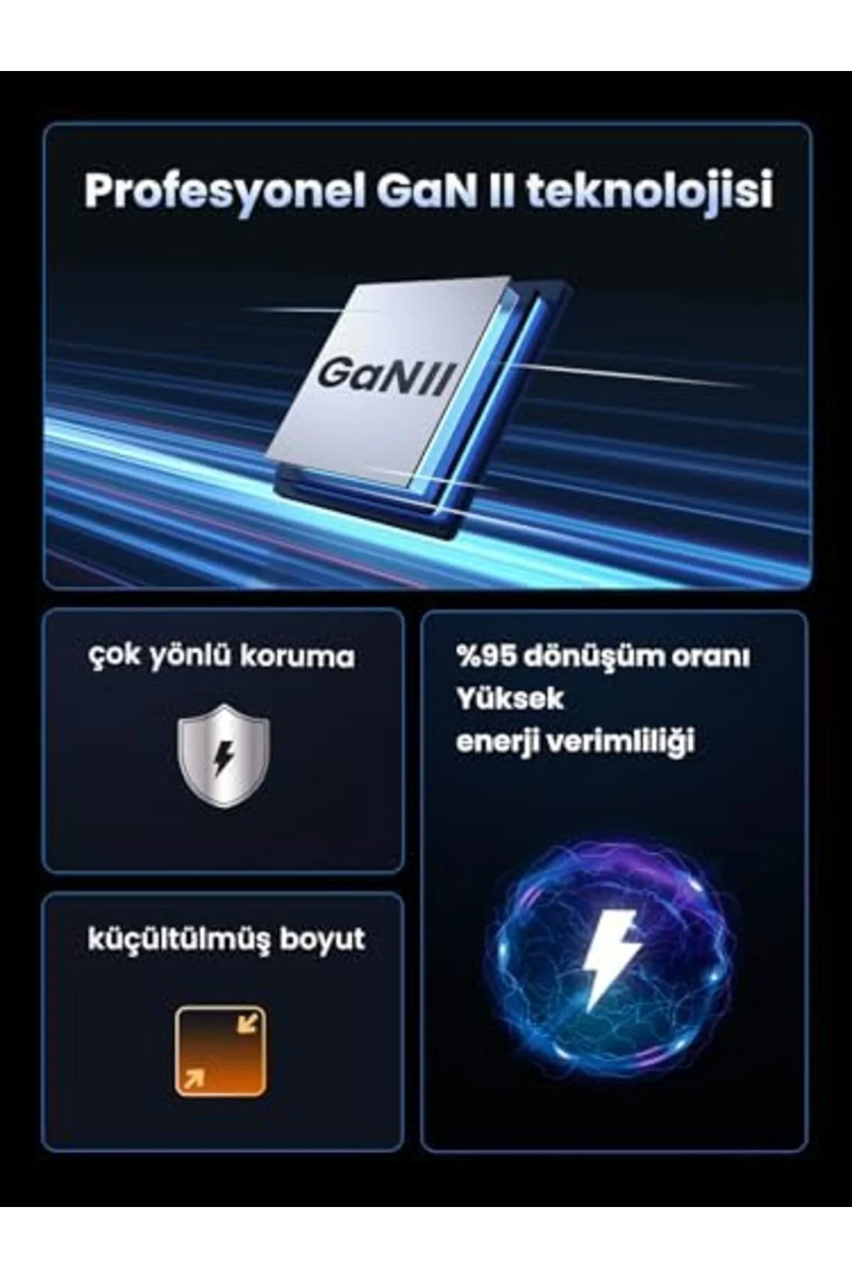 mhtshop Nexode 140W USB Type-C QC 4.0 PD 3.1 GaN 3 Portlu Hızlı Ş