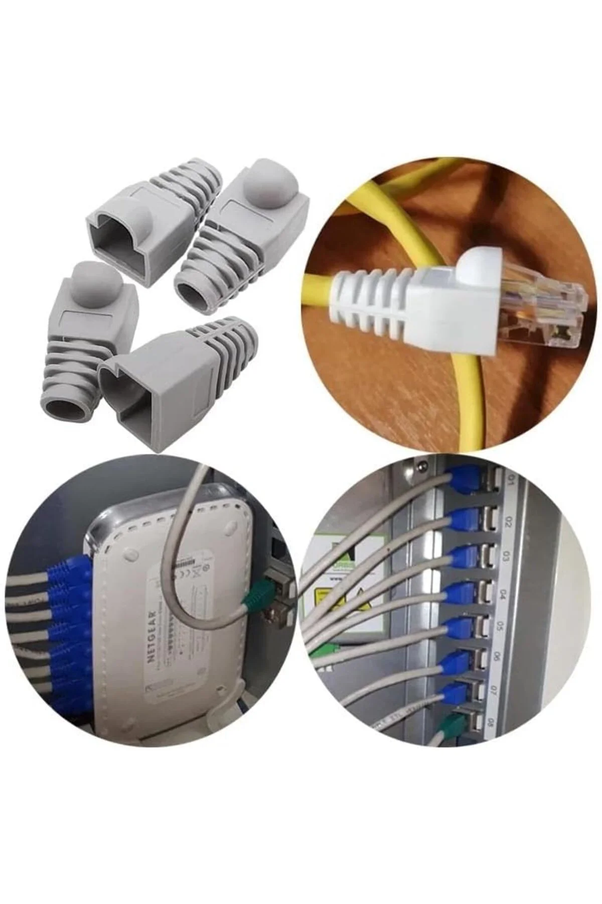 mhtshop Plus PX-CAT6100 Gri Ca5/Cat6 Koruma Kılıfı, Cat6 Cover 10