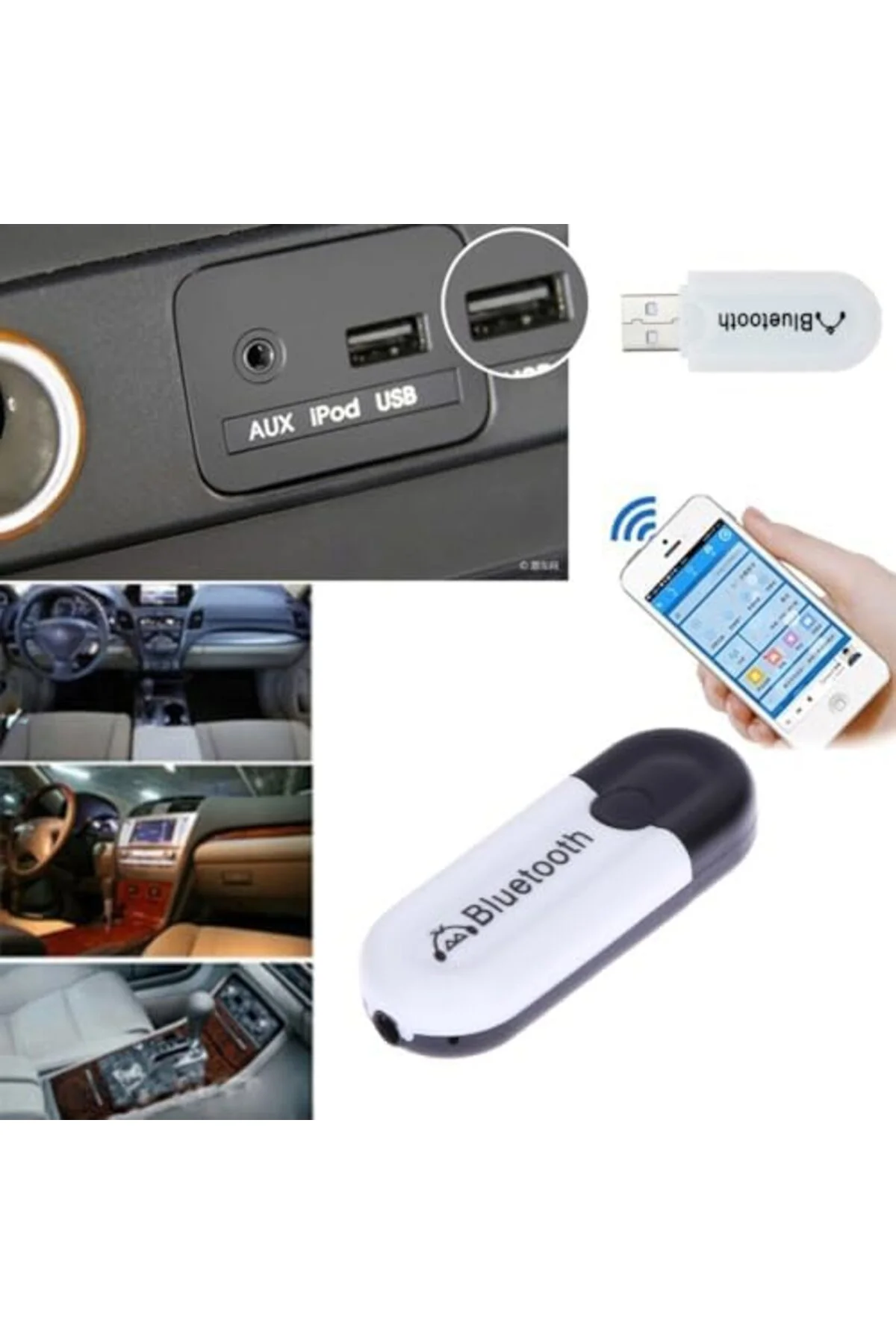 mhtshop USB Bluetooth 5.0 Ses Alıcı Adaptör – Aux 3.5mm Çıkışlı K
