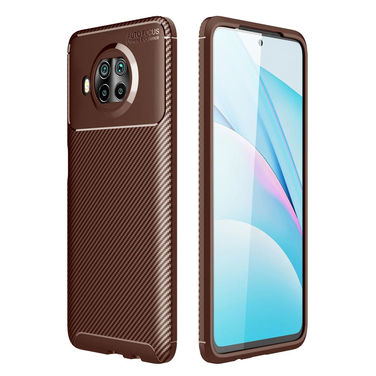 Mi 10T Lite Auto Focus Karbon Fiber Kılıf Kahverengi - Düşme Korumalı, Kamera Korumalı ve Estetik Fiyatı, Yorumları ve Özellikleri