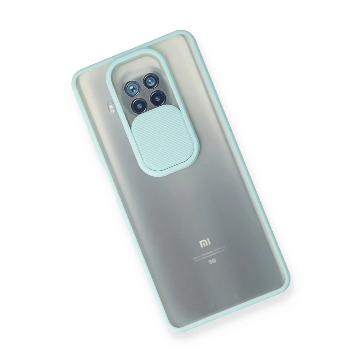 Mi 10T Lite Kamera Koruma Kılıf - Palm Buzlu Silikon - Turkuaz