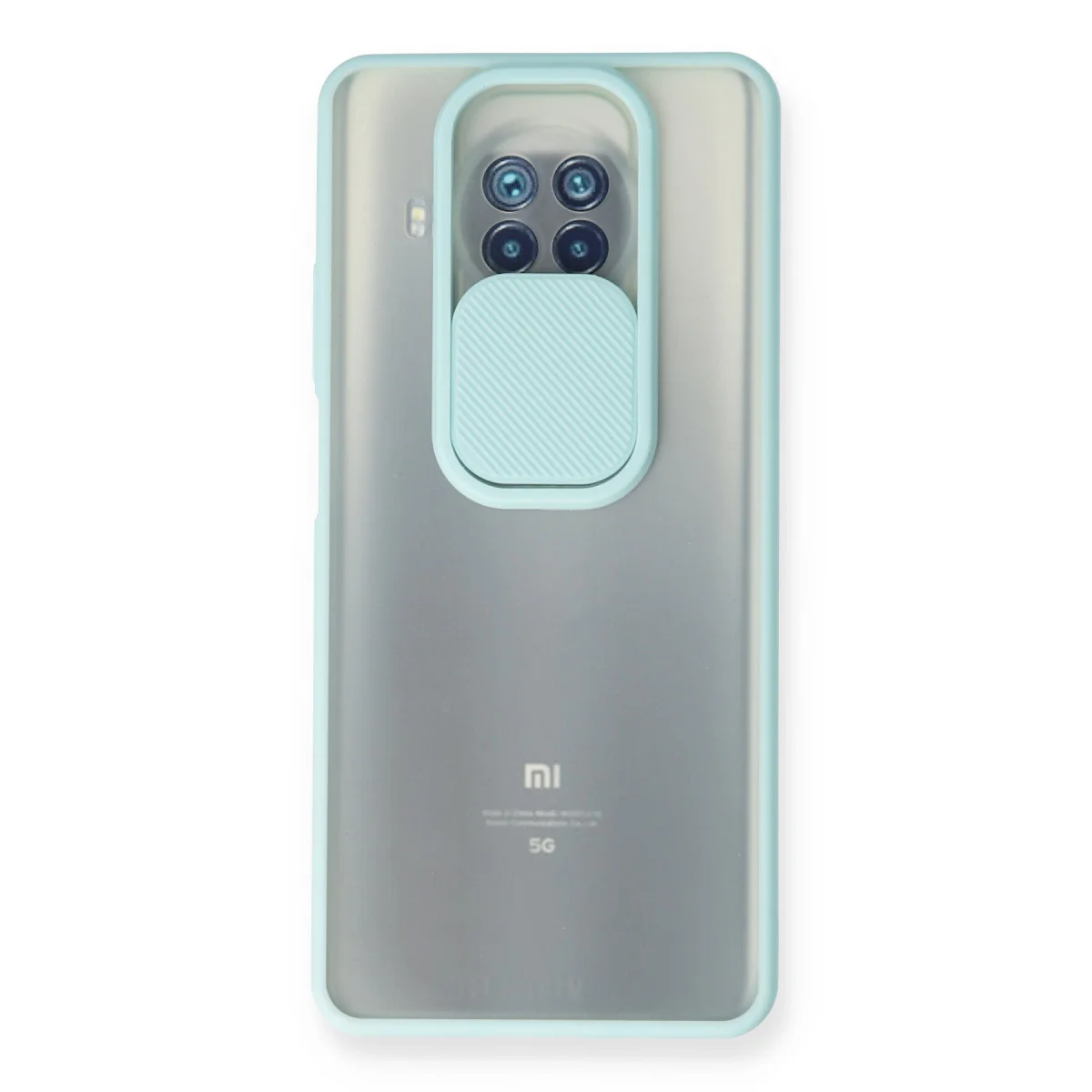 Mi 10T Lite Kamera Koruma Kılıf - Palm Buzlu Silikon - Turkuaz