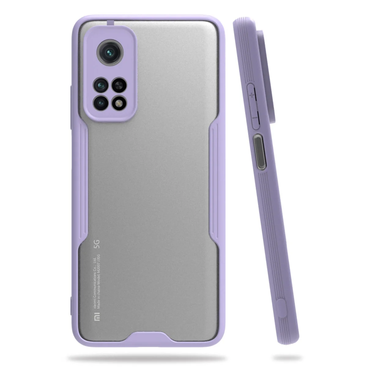 Mi 10T Pro Platin Silikon Kılıf - Lila (Yüksek Kaliteli TPU+Fiber Karışımı)