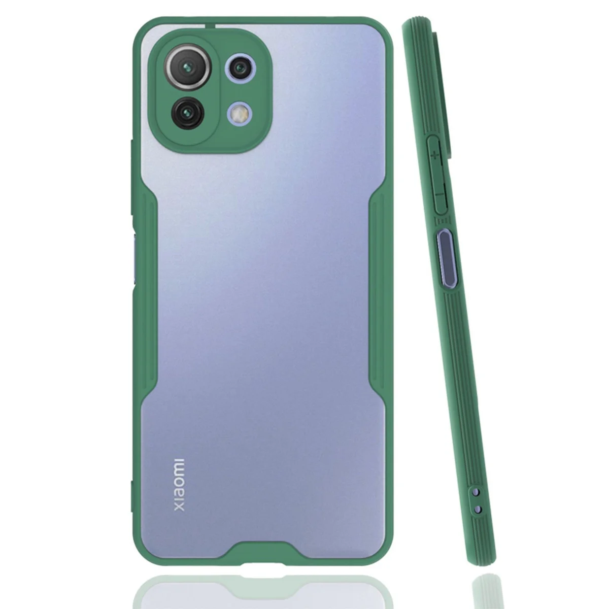 Mİ 11 Lite Platin Silikon Kılıf Yeşil - Ultra Hassas Kesimli ve Esnek Koruma