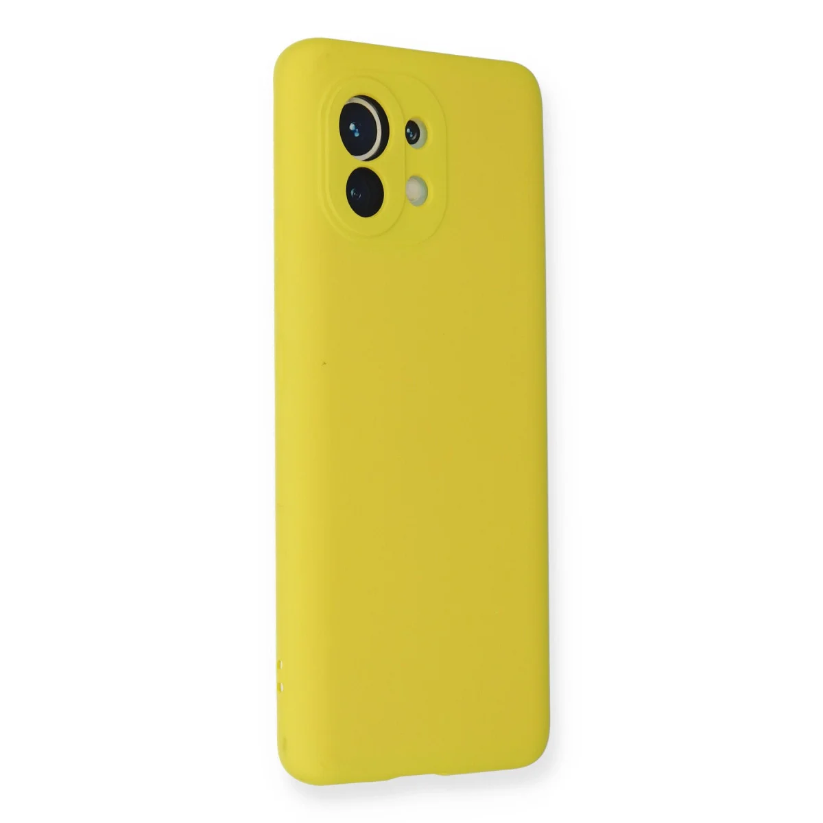 Mi 11 Nano İçi Kadife Silikon Kılıf - Yerli Üretim - Sarı