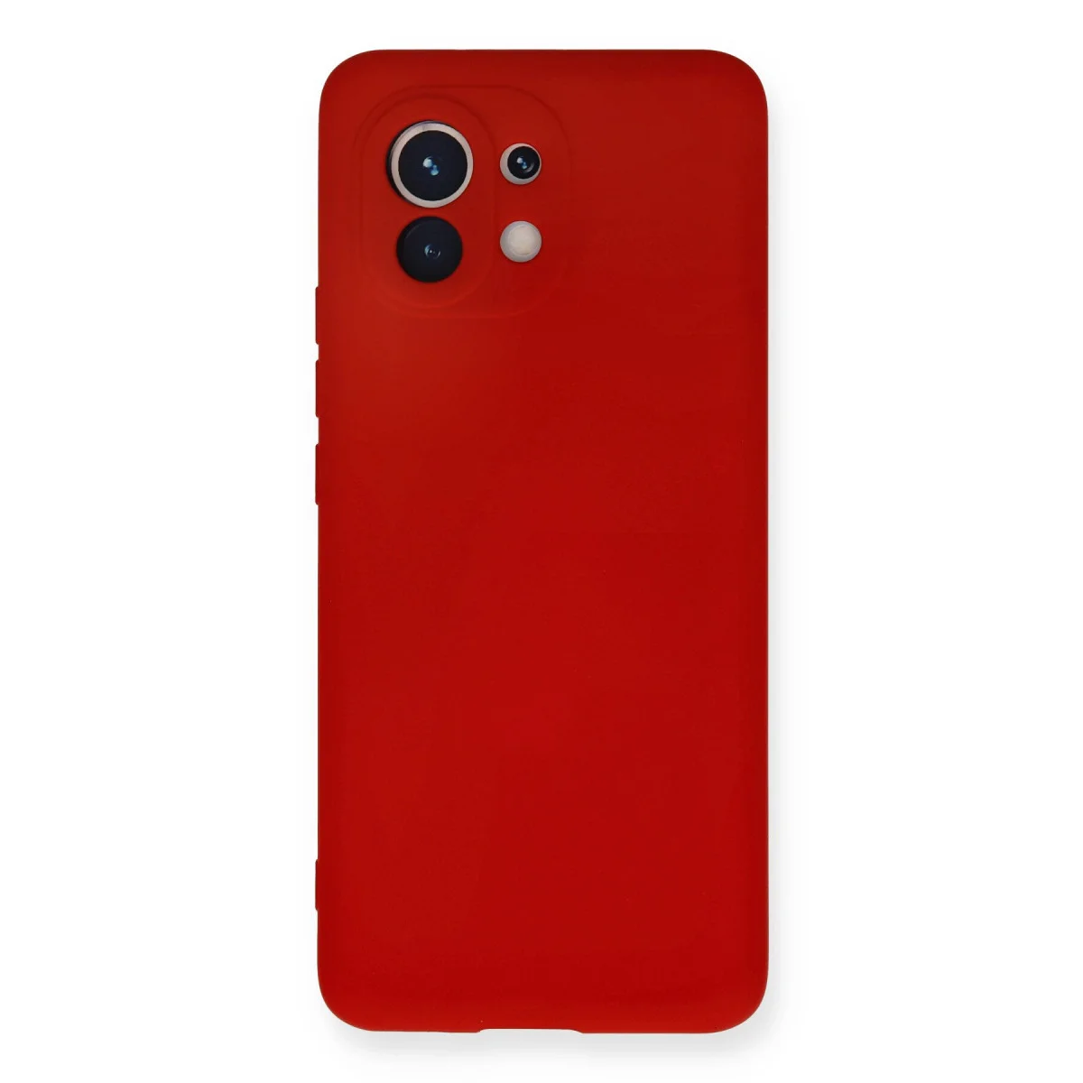 Mi 11 Nano İçi Kadife Silikon Kılıf - Kırmızı | %100 Yerli Üretim, Premium Koruma