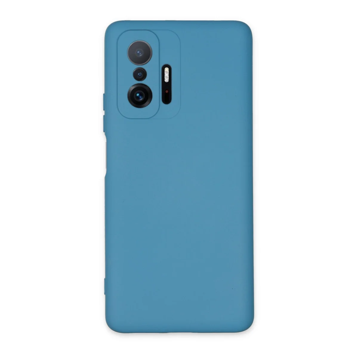Mi 11T Pro Nano İçi Kadife Silikon Kılıf - Mavi, Yerli Üretim ve Yüksek Koruma