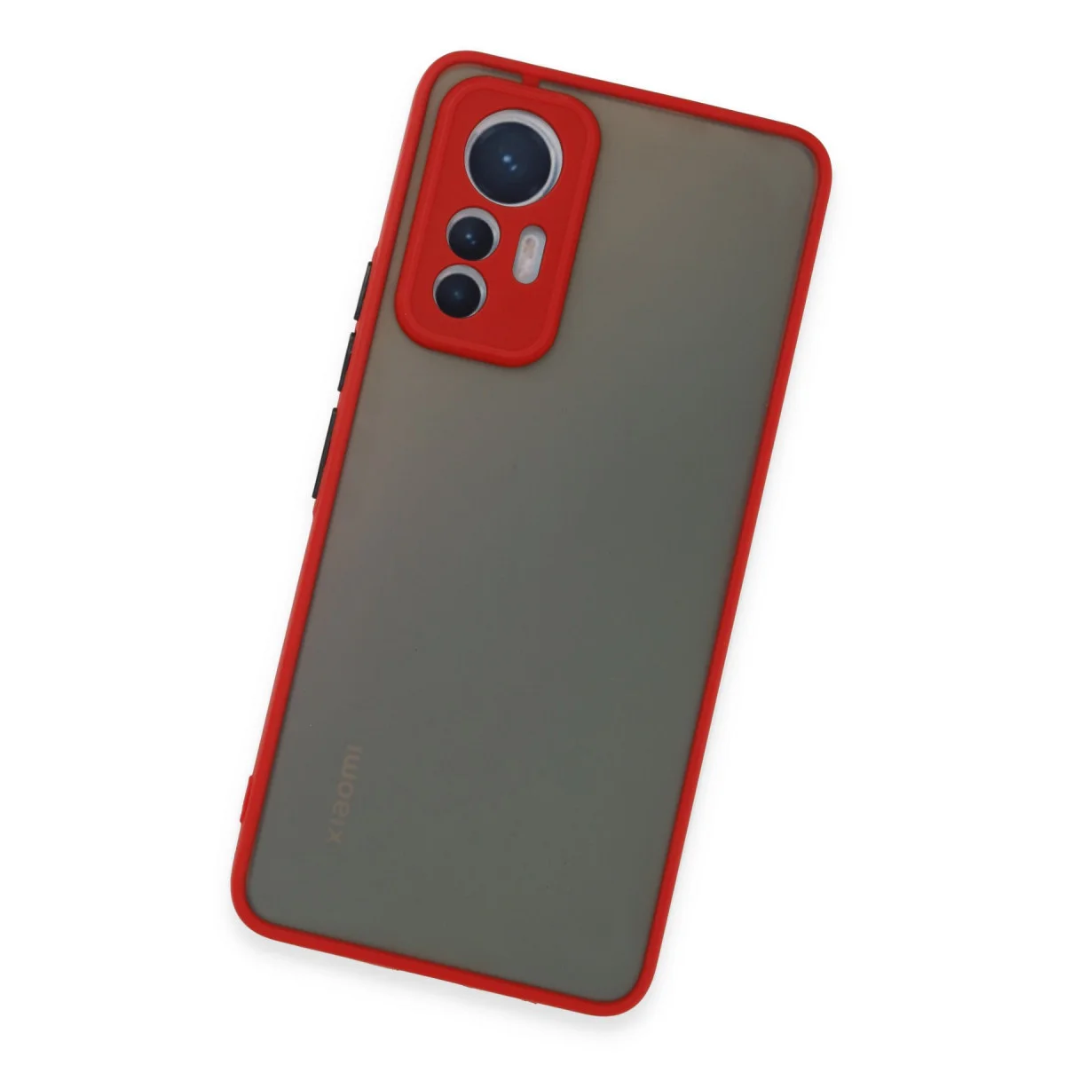 Mi 12 Lite Kılıf Montreal Silikon - Kırmızı - Tam Koruma ve Şık Tasarım
