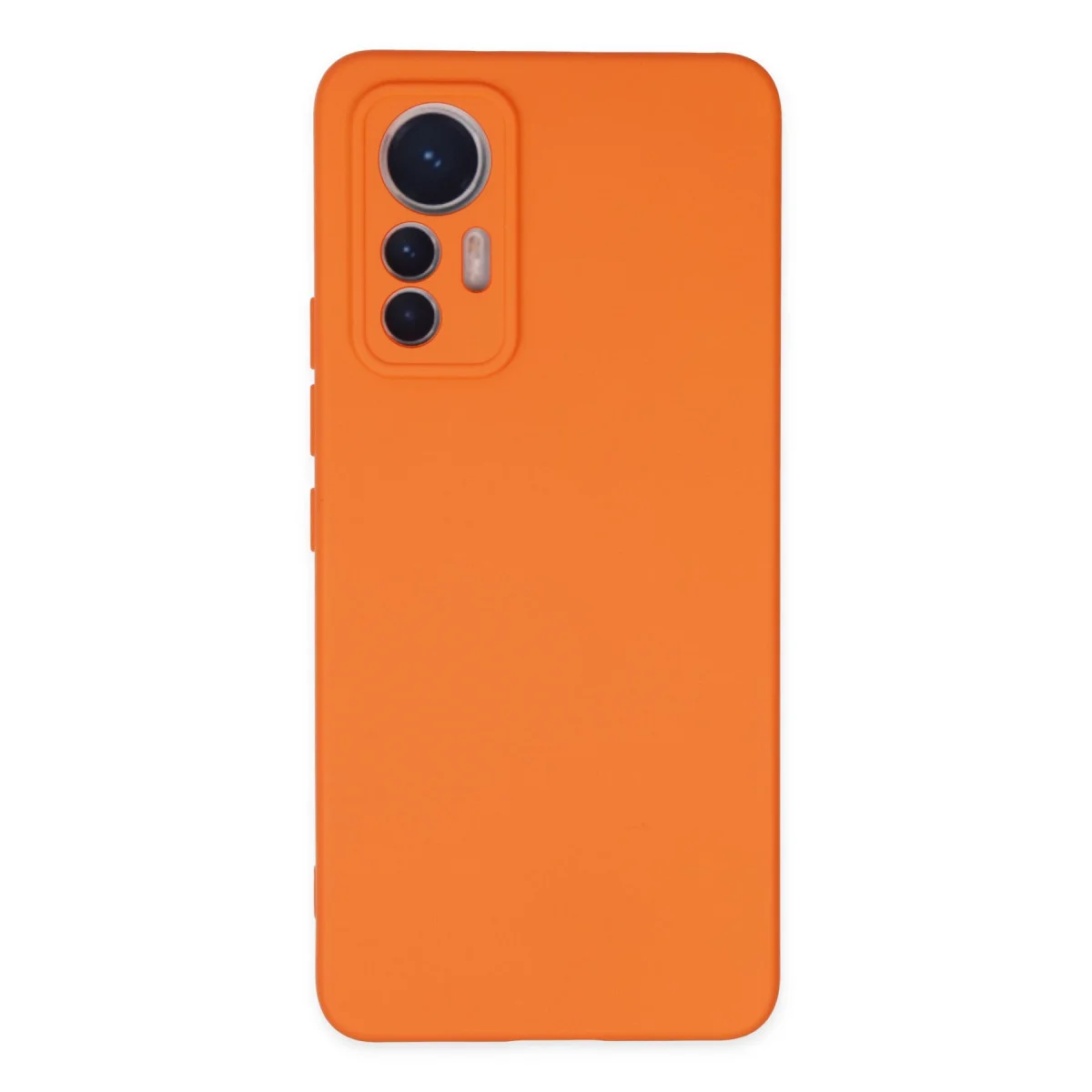 Mi 12 Lite Kılıf Nano İçi Kadife Silikon - Turuncu & Güçlü Koruma