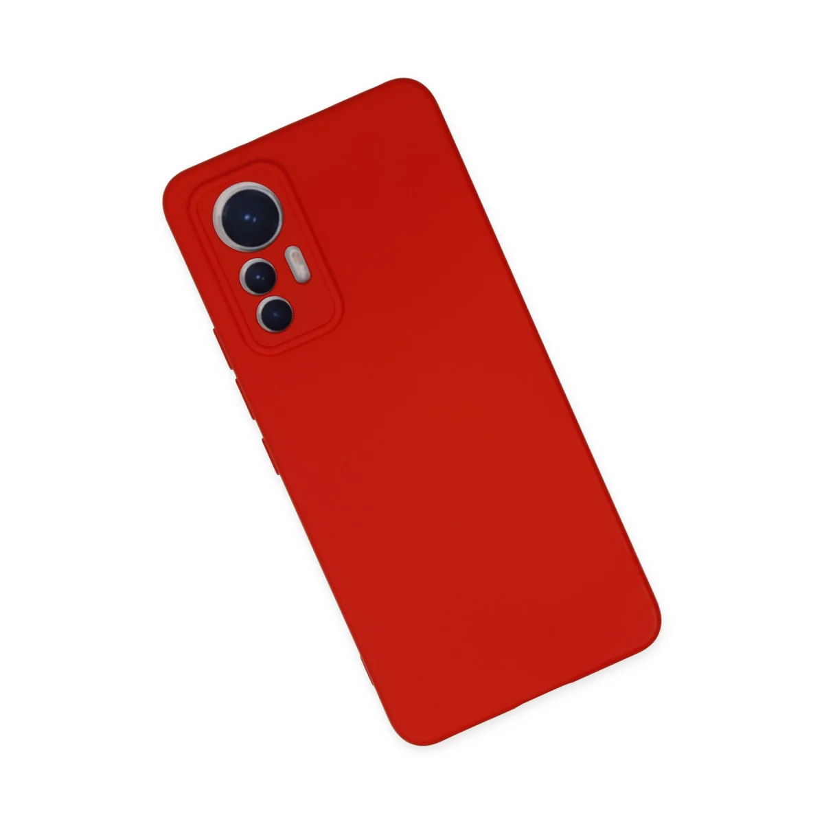 Mi 12 Lite Kılıf - Nano İçi Kadife Silikon Kırmızı Koruma