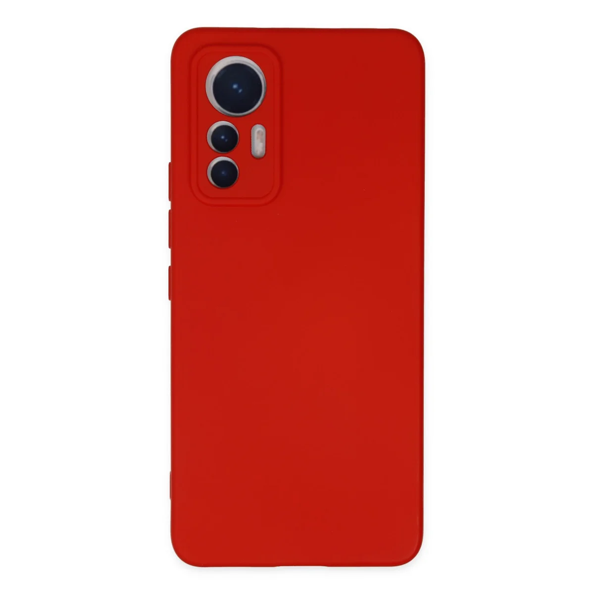 Mi 12 Lite Kılıf - Nano İçi Kadife Silikon Kırmızı Koruma