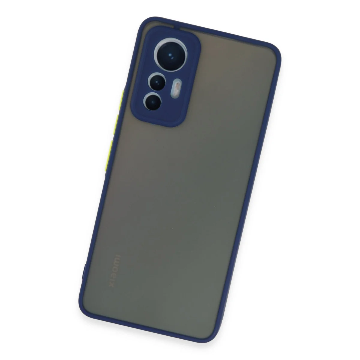 Mi 12 Lite Montreal Silikon Kılıf - Lacivert Kamera Korumalı & Darbe Emici Kılıf