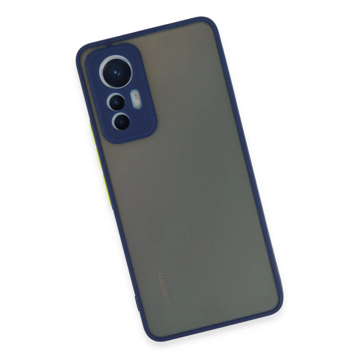 Mi 12 Lite Montreal Silikon Kılıf - Lacivert Kamera Korumalı & Darbe Emici Kılıf