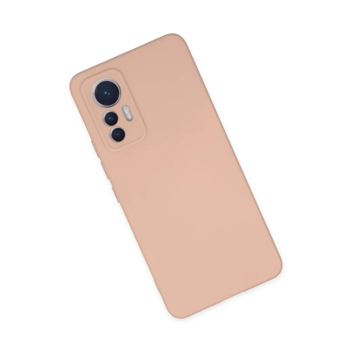 Mi 12 Lite Nano İçi Kadife Silikon Kılıf - Pudra