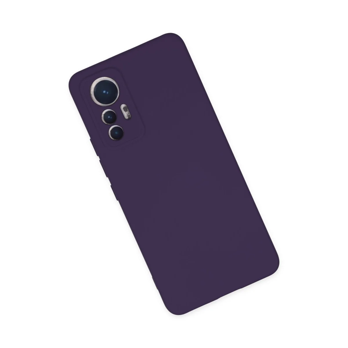 Mi 12 Lite Nano İçi Kadife Silikon Kılıf - Mor (Yerli Kalite & Ultra Koruma)