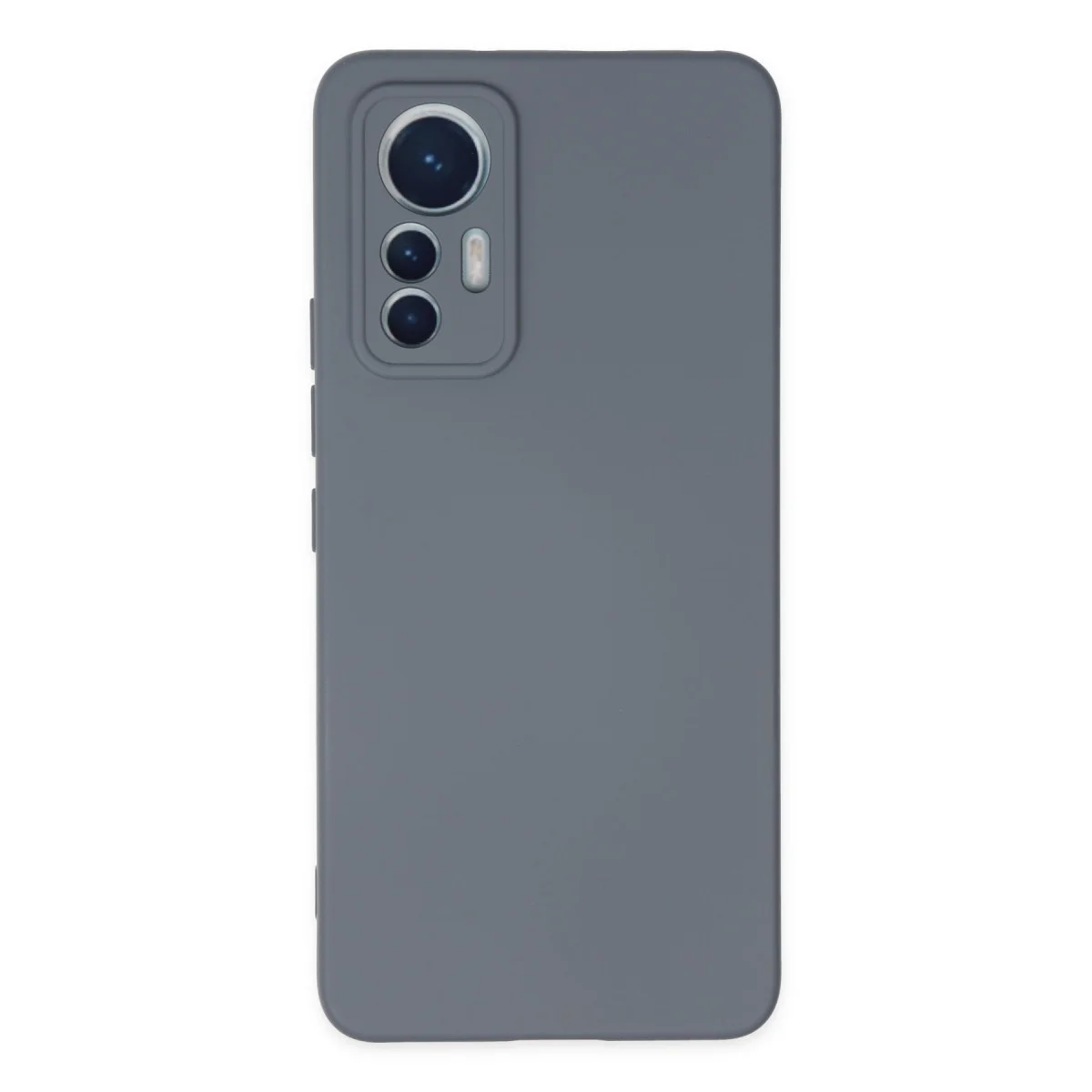 Mi 12 Lite Nano İçi Kadife Silikon Kılıf - Gri, Ultra Şık ve Tam Koruma Kılıfı