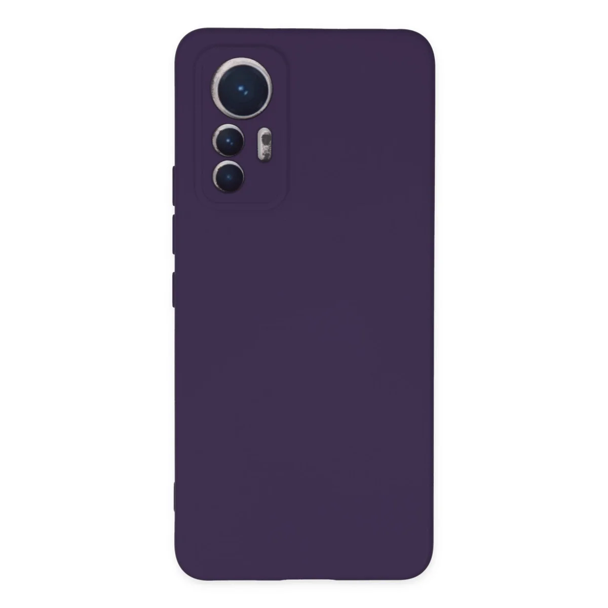 Mi 12 Lite Nano İçi Kadife Silikon Kılıf - Mor (Yerli Kalite & Ultra Koruma)