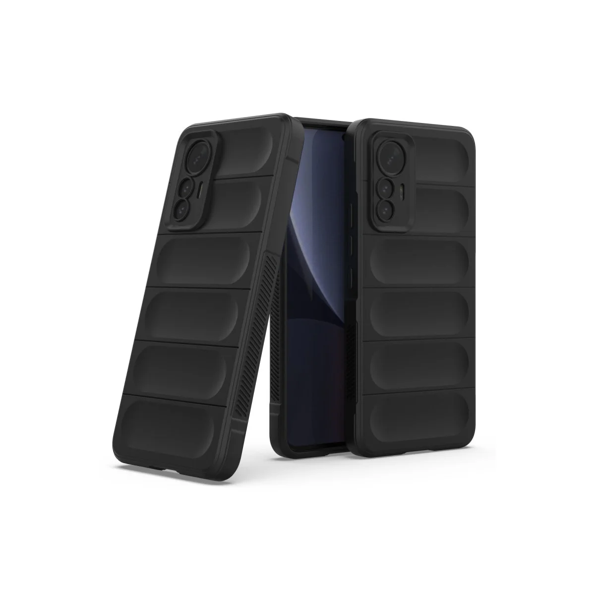 Mi 12 Lite Optimum Silikon Kılıf - Siyah - Maksimum Koruma ve Şıklık