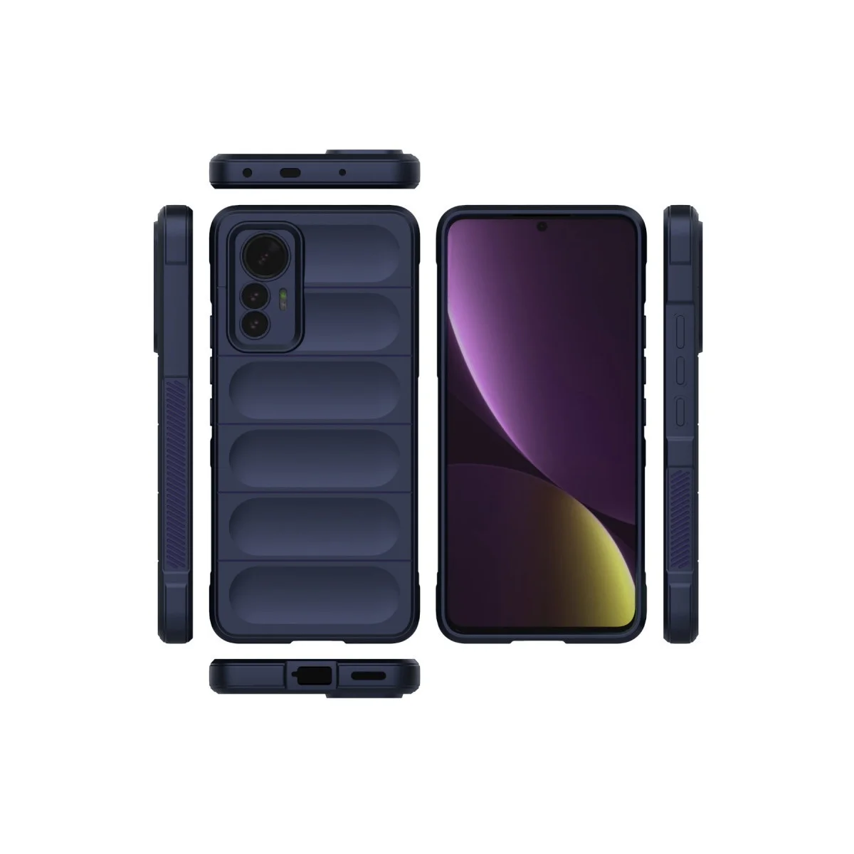 Mi 12 Lite Optimum Silikon Kılıf - Lacivert ve Maksimum Koruma