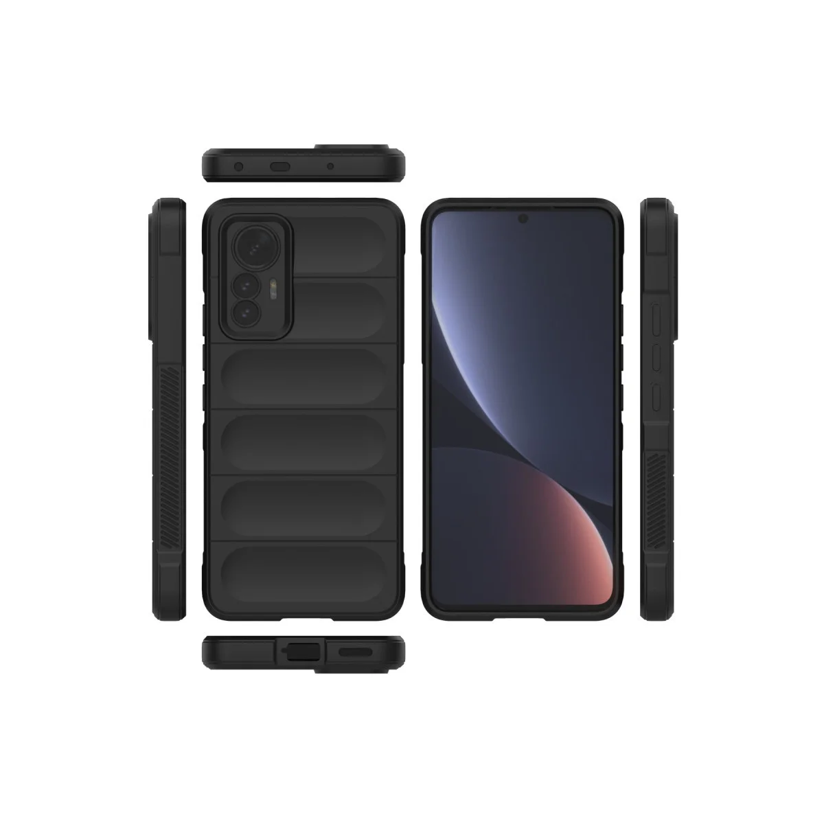 Mi 12 Lite Optimum Silikon Kılıf - Siyah - Maksimum Koruma ve Şıklık