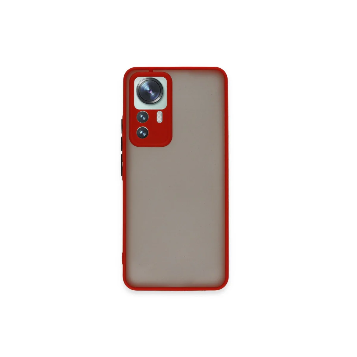 Mi 12T Pro Kılıf Montreal Kırmızı Silikon - Kamera Korumalı ve Darbe Emici