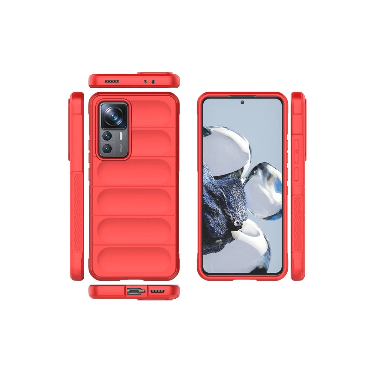 Mi 12T Pro Kılıf Optimum Silikon - Kırmızı - Çizilmeye Dayanıklı, Şık ve Güvenli Koruma