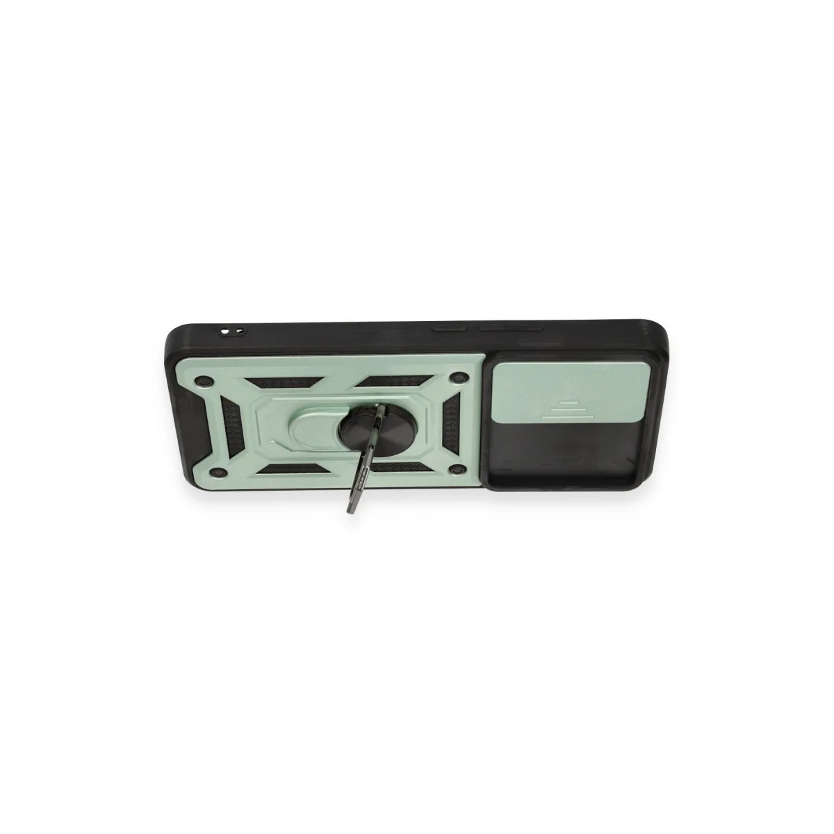Mi 12T Pro Kılıf - Pars Lens Yüzüklü Silikon - Yeşil