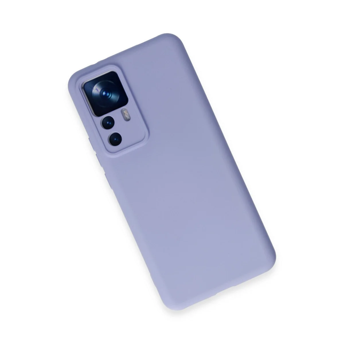 Mi 12T Pro Nano İçi Kadife Silikon Kılıf - Lila & Tam Koruma