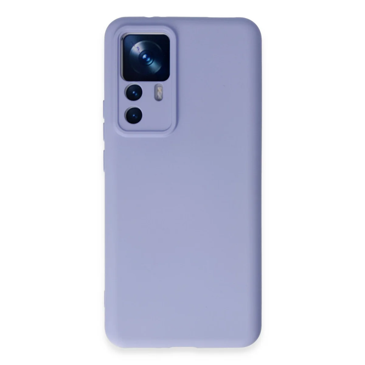 Mi 12T Pro Nano İçi Kadife Silikon Kılıf - Lila & Tam Koruma