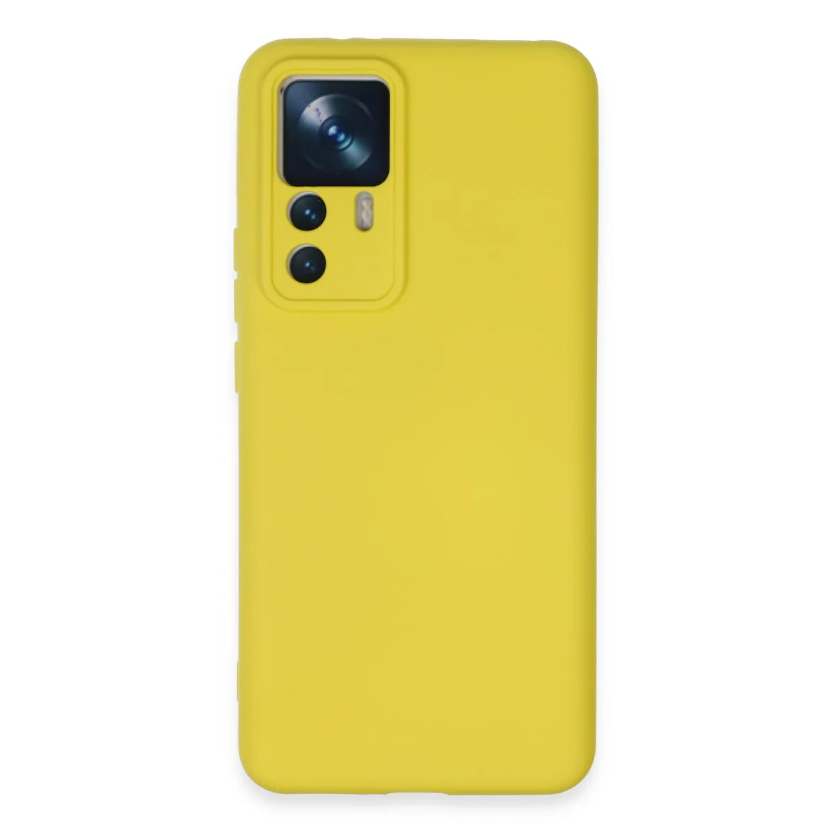 Mi 12T Pro Nano İçi Kadife Silikon Kılıf - Sarı