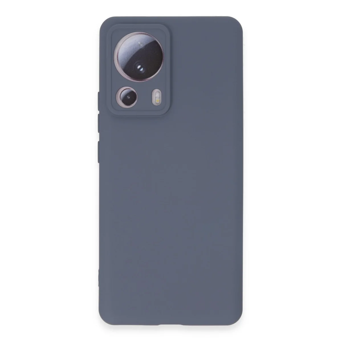 Mi 13 Lite Kadife Silikon Kılıf - Gri Nano İçi Yerli Üretim