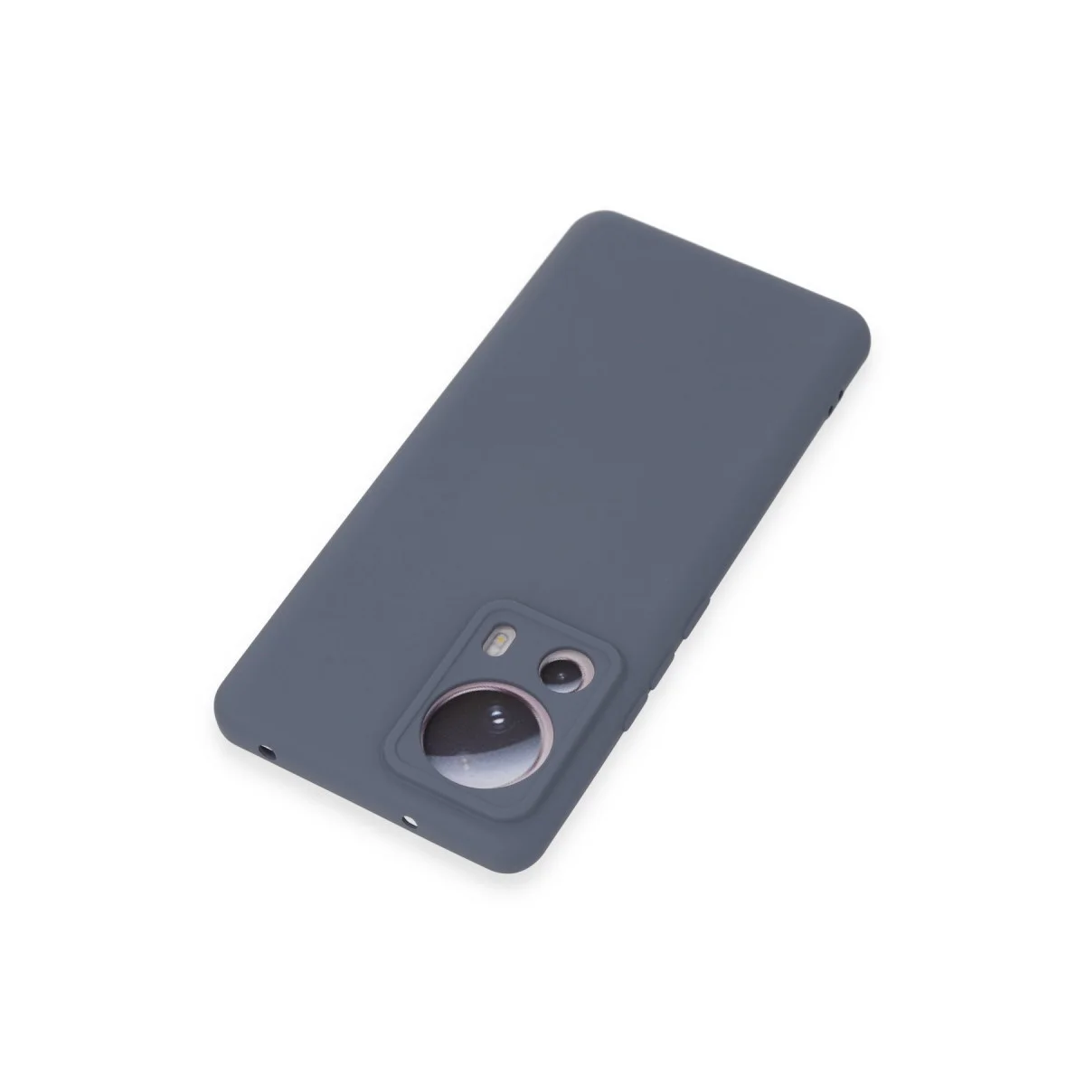 Mi 13 Lite Kadife Silikon Kılıf - Gri Nano İçi Yerli Üretim